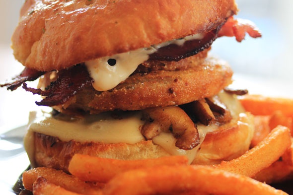 Bacon Mushroom Swiss burger recipe