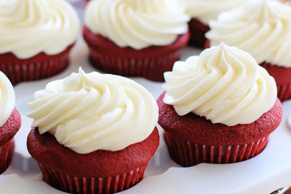 Red Velvet Cupcakes with Cream Cheese Frosting