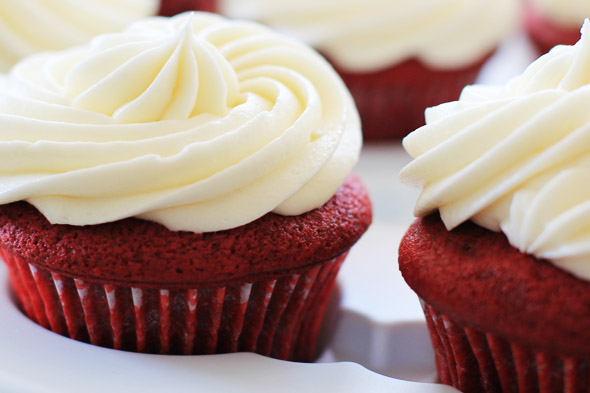 Red Velvet Cupcakes with Cream Cheese Frosting