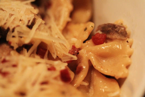 Pasta with Mushrooms, Pancetta & Sage