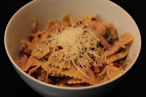 Pasta with Mushrooms, Pancetta & Sage