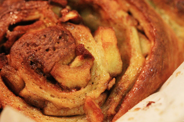 Maple Glazed Apple Pecan Cinnamon Rolls