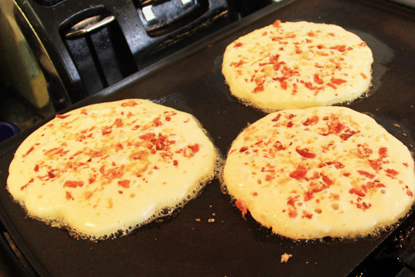 Bacon & Brown Sugar Pancakes with Bacon-Maple Syrup