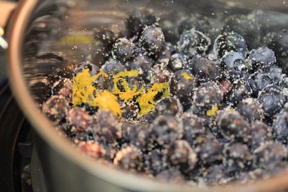 Lemon Sugar Crusted Blueberry Muffins