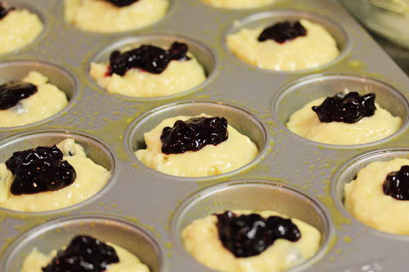 Lemon Sugar Crusted Blueberry Muffins