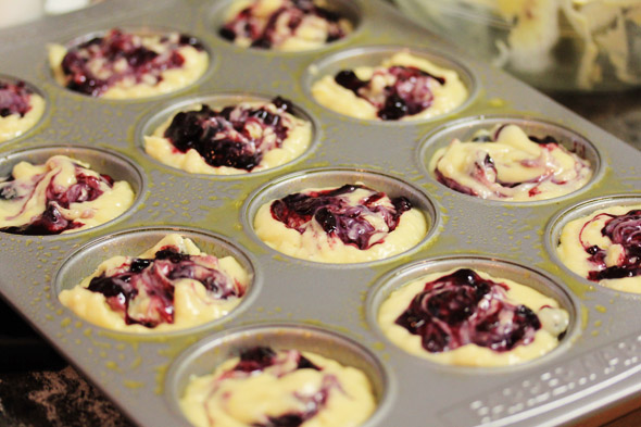 Lemon Sugar Crusted Blueberry Muffins