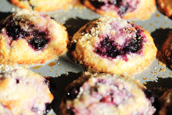 Lemon Sugar Crusted Blueberry Muffins