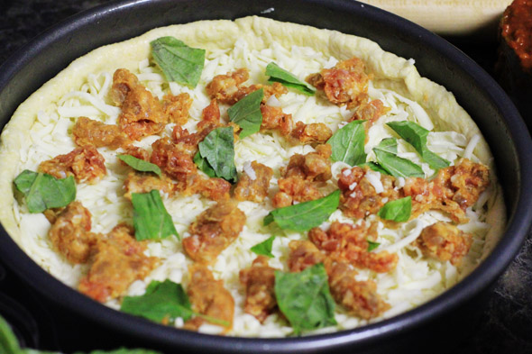 Homemade Chicago-Style Deep-Dish Pizza