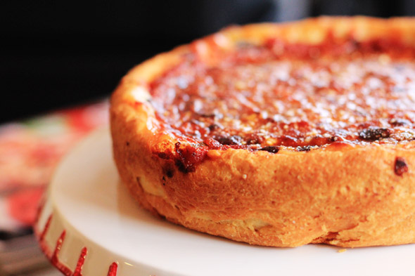 Homemade Chicago-Style Deep-Dish Pizza