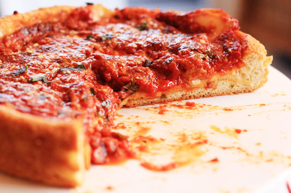 Homemade Chicago-Style Deep-Dish Pizza