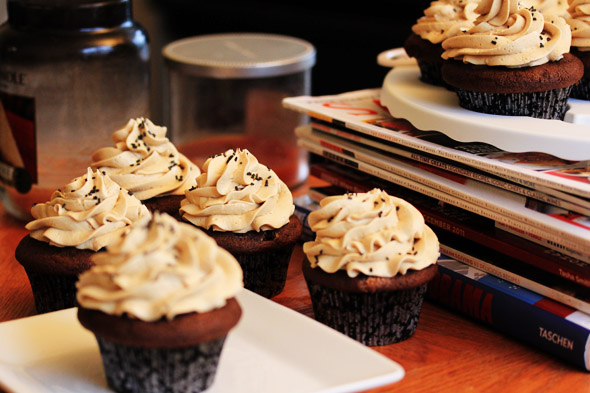 Chocolate Mocha Cupcakes with Espresso Buttercream