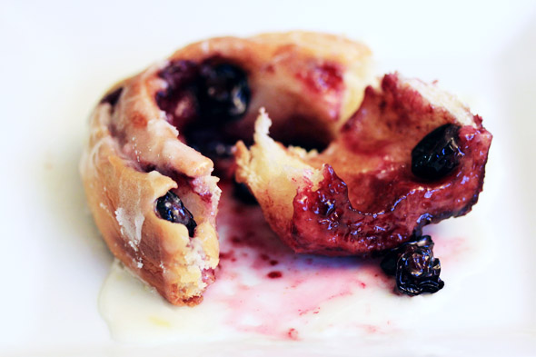 Lemon Glazed Blueberry Cinnamon Rolls