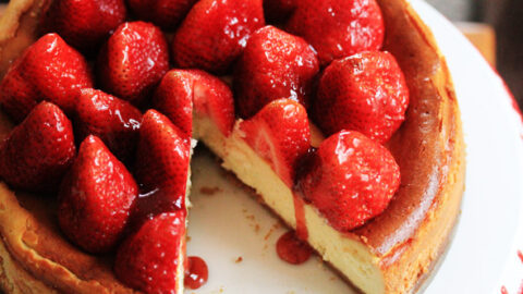 Image for New York Vanilla Bean Cheesecake with Fresh Strawberries