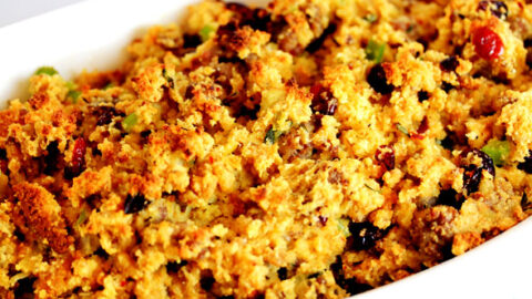 Image for Cranberry-Orange Cornbread Stuffing with Sausage