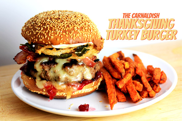 The CarnalDish Thanksgiving Turkey Burger