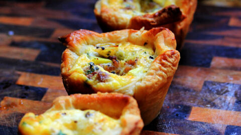 Image for Leek, Sausage & Mushroom Puff Pastry Frittatas