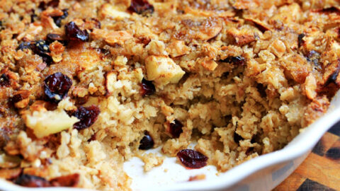 Image for Baked Brown-Sugar, Apple & Cranberry Oatmeal
