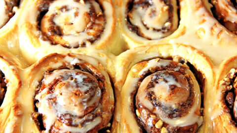 Image for Latte Glazed Mocha-Almond Cinnamon Rolls