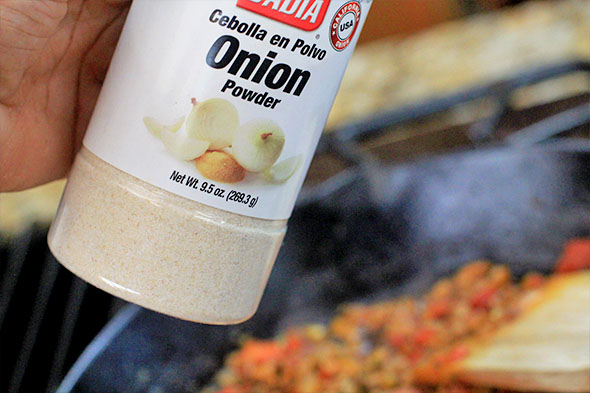 Can't neglect the other pantry-staple: granulated onion. 