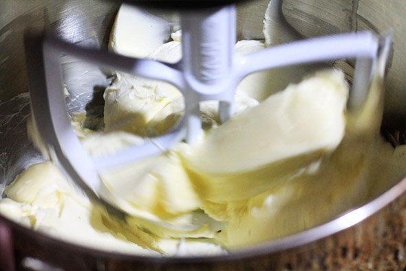 beat the butter and cream cheese alone first, until its combined and smooth.