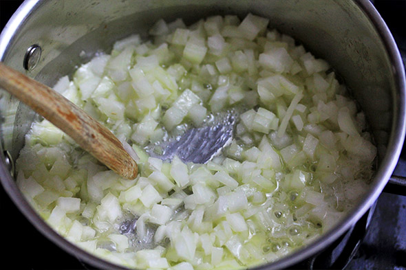 make sure all of the onion is coated in the butter. now we're gonna season it up.