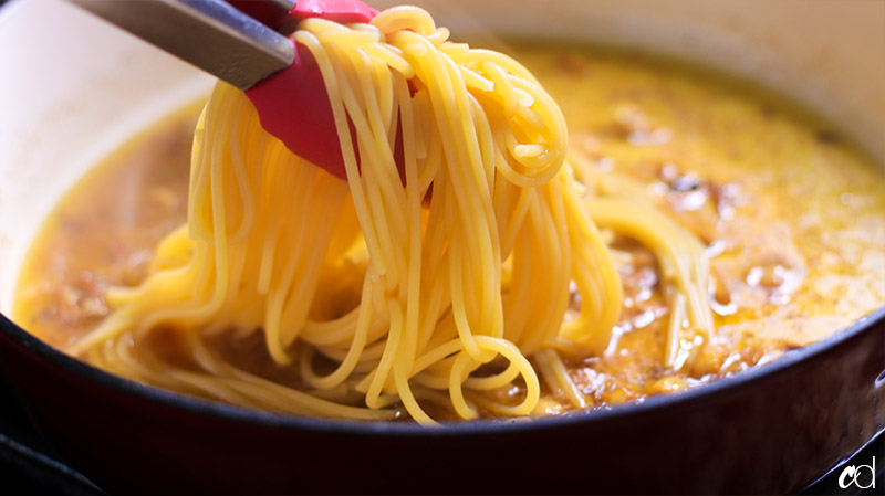 Aglio Cacio e Pepe with Shrimp