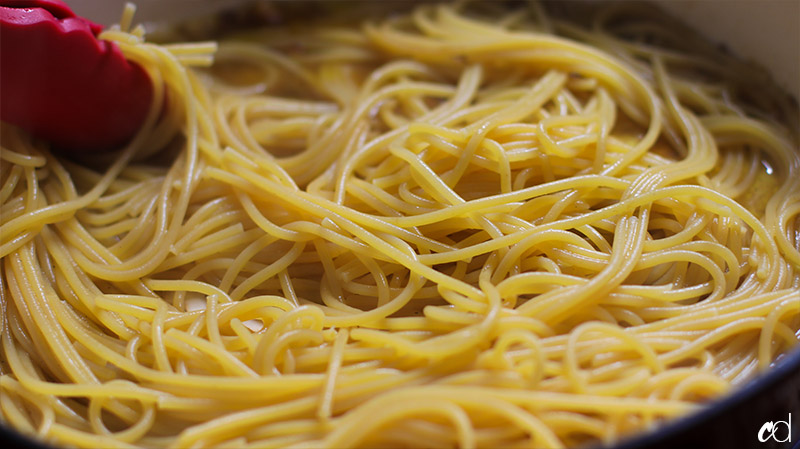 Aglio Cacio e Pepe with Shrimp