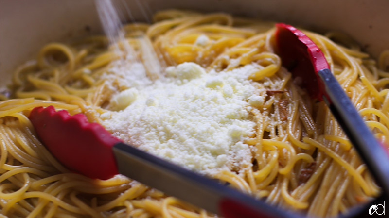 Aglio Cacio e Pepe with Shrimp