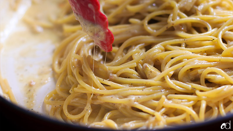 Aglio Cacio e Pepe with Shrimp