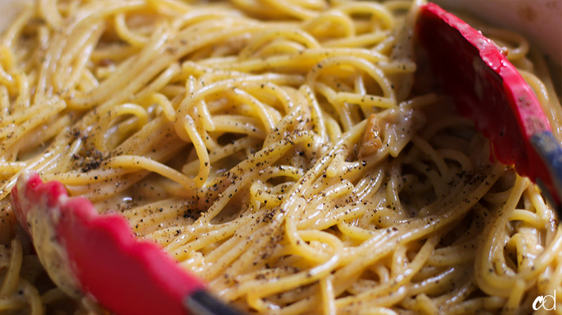 Aglio Cacio e Pepe with Shrimp