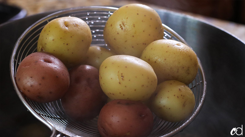 BEST EVER Salty Herbed Smashed Red Potatoes • Domestic Superhero