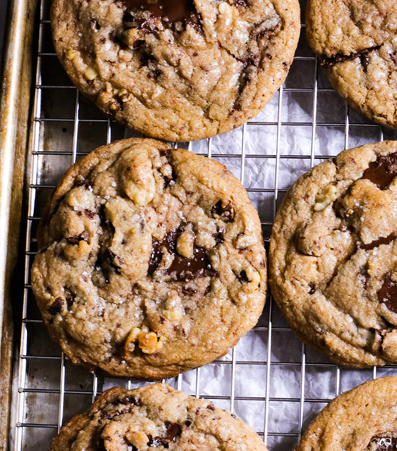 Brown Butter Chocolate Chip Cookies with Walnuts