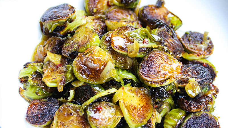 Miso Honey Brown Butter Brussel Sprouts