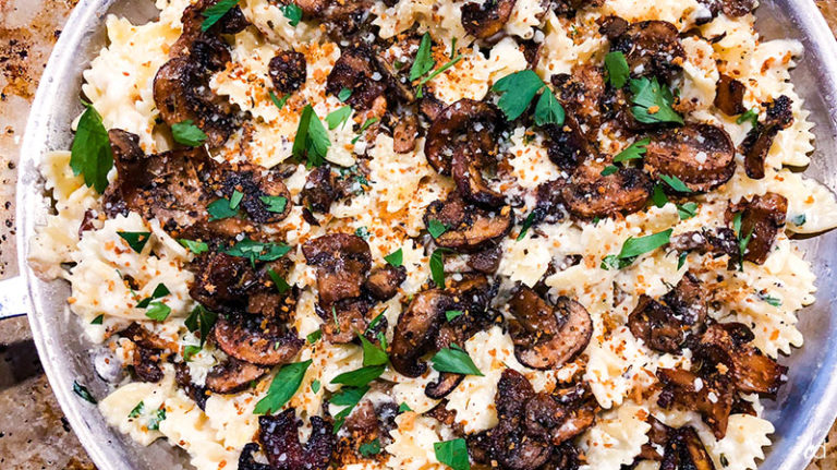 Roasted Mushroom Alfredo