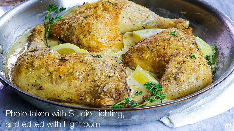 how to start a food blog enhanced chicken photo