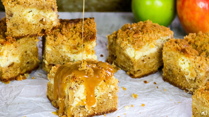 Dutch Apple Cheesecake Blondies