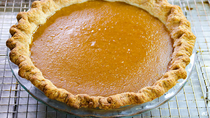 Bourbon Sweet Potato Pumpkin Pie