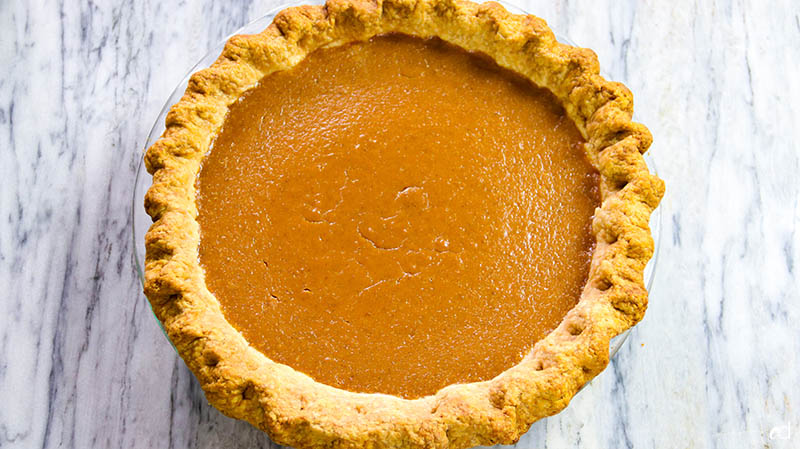 Bourbon Sweet Potato Pumpkin Pie