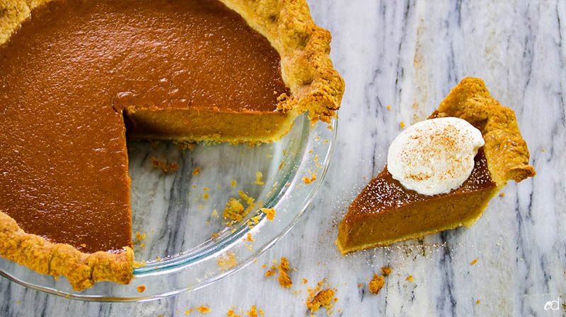 Bourbon Sweet Potato Pumpkin Pie