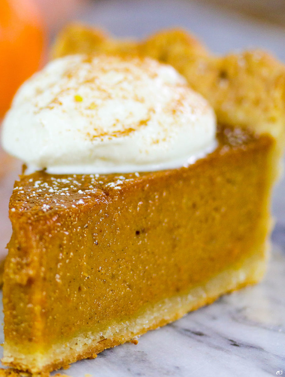 Bourbon Sweet Potato Pumpkin Pie