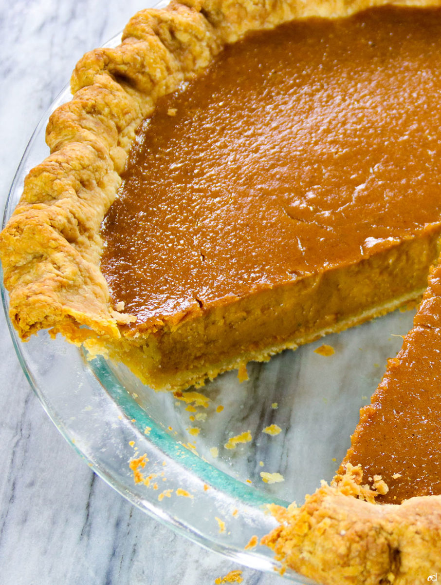 Bourbon Sweet Potato Pumpkin Pie