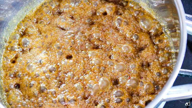 boiling savory caramel