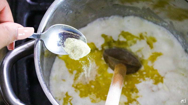 Garlic and Leek Creme Fraiche Mashed Potatoes