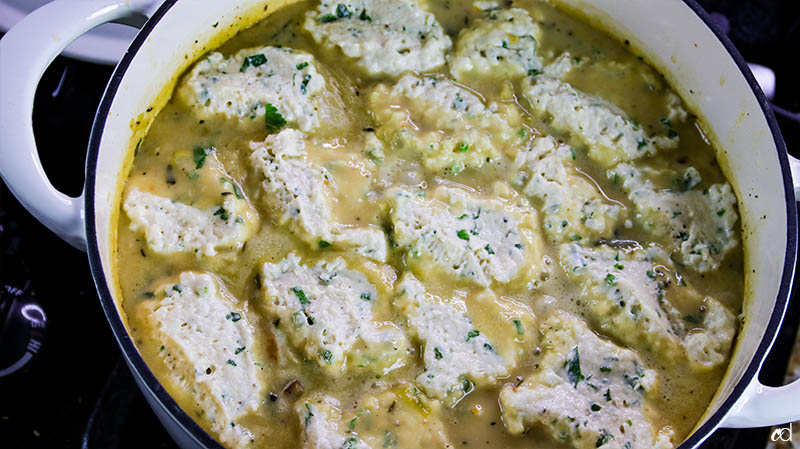 Roasted Chicken and Parmesan Herb Dumplings