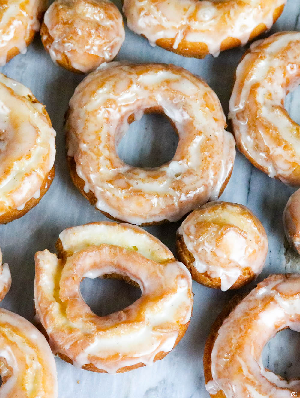 Old-Fashioned Sour Cream Donuts with Vanilla Glaze - CarnalDish