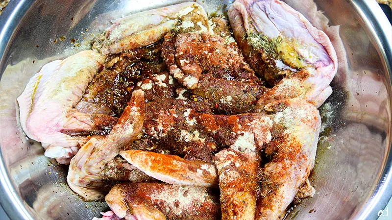 Roasted Turkey Wings with Creamy Marsala Gravy