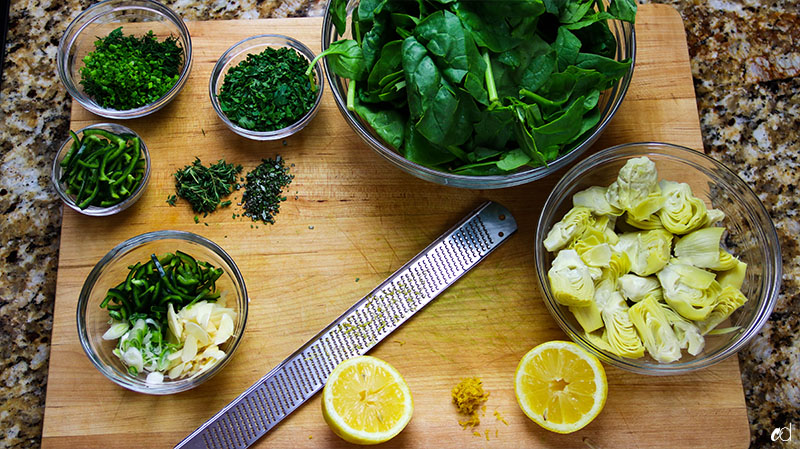 Spinach Artichoke Chicken Thighs