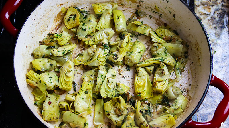 Spinach Artichoke Chicken Thighs