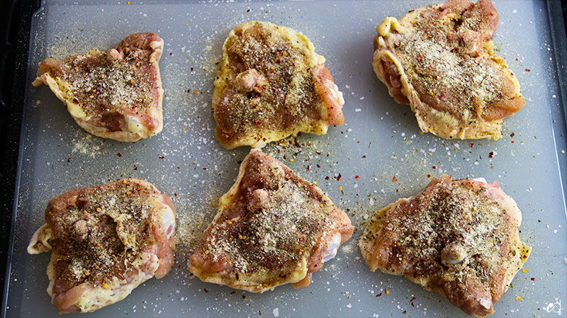 Spinach Artichoke Chicken Thighs