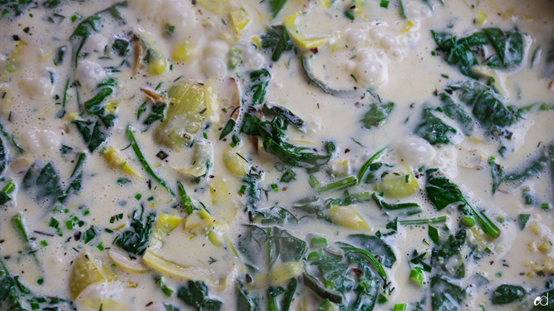 Spinach Artichoke Chicken Thighs